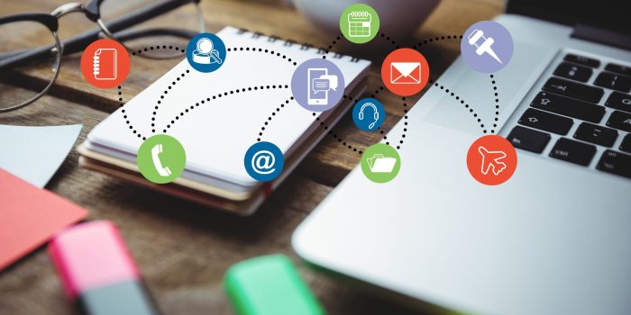 Digital Composite Of Laptop With Graphic